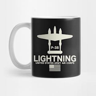 P-38 Lightning (Small logo) Mug